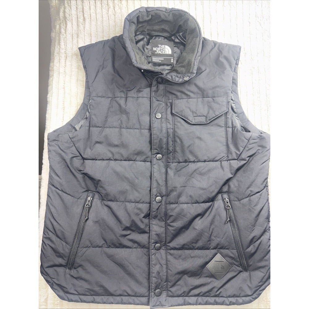 The‎ North Face Mens Patricks Point Puffer Vest Black Medium Button Zip Pocket